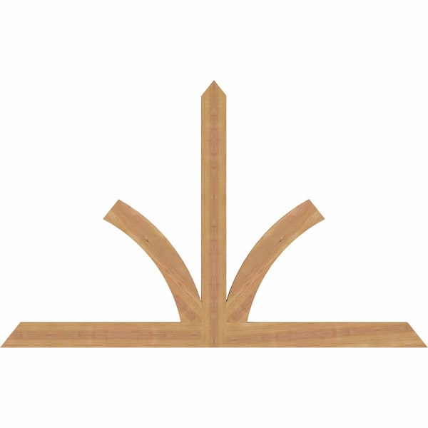 Ekena Millwork Richland Timber Gable Bracket, Western Red Cedar, 60"W x 38"H x 1 1/2"D x 3 1/2"F, 15/12 Pitch GBW060X38X0204RIC00SWR - main